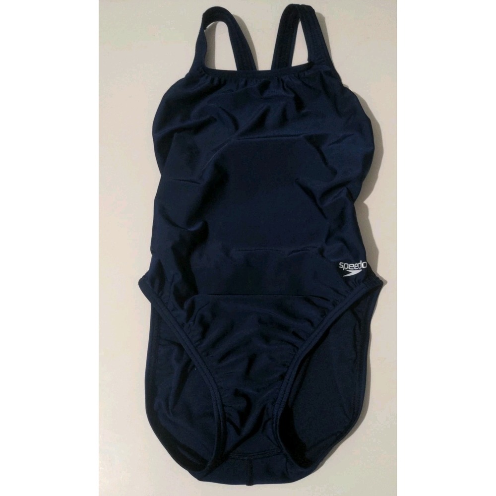 Speedo Pro LT Navy Blue RacerBack Swimsuit One Piece Team Size 10 / 36 NWOT